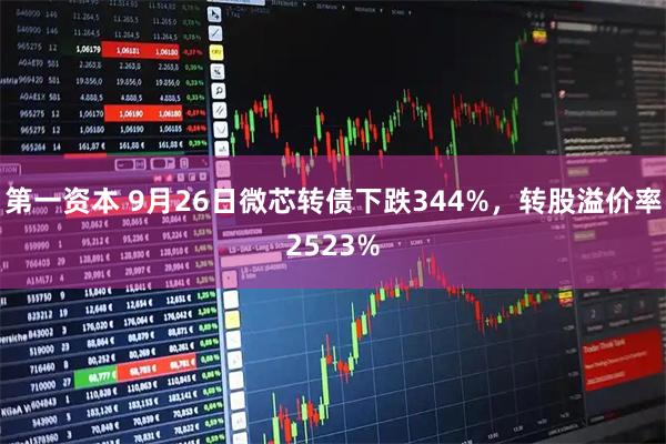 第一资本 9月26日微芯转债下跌344%，转股溢价率2523%