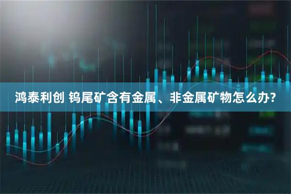 鸿泰利创 钨尾矿含有金属、非金属矿物怎么办?